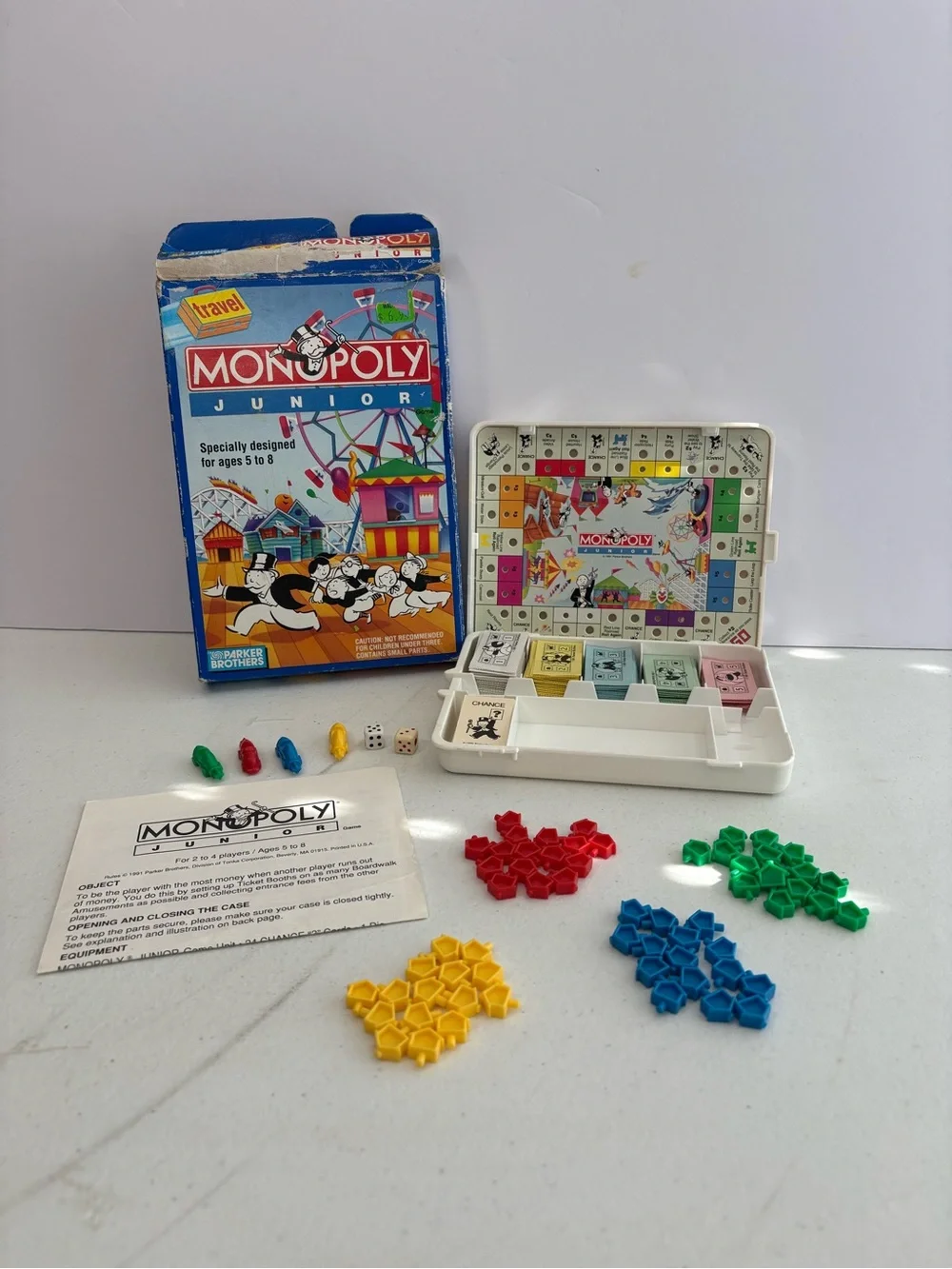 Parker Brothers 1991 Travel Monopoly Junior